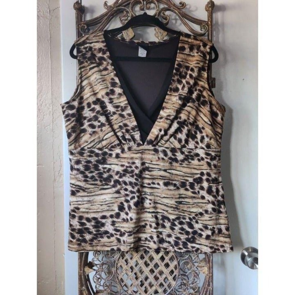 J.T.B. Sleeveless Animal Print Pull On Top Size‎ 1X